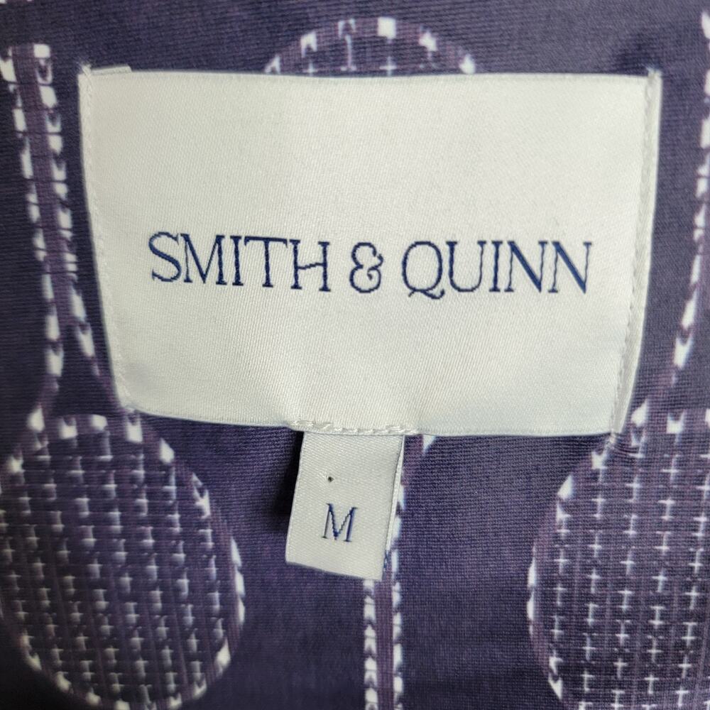 Smith & Quinn June Athleisure Mini Dress Size Medium Blue & White Tennis Racket - Picture 3 of 6